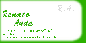 renato anda business card